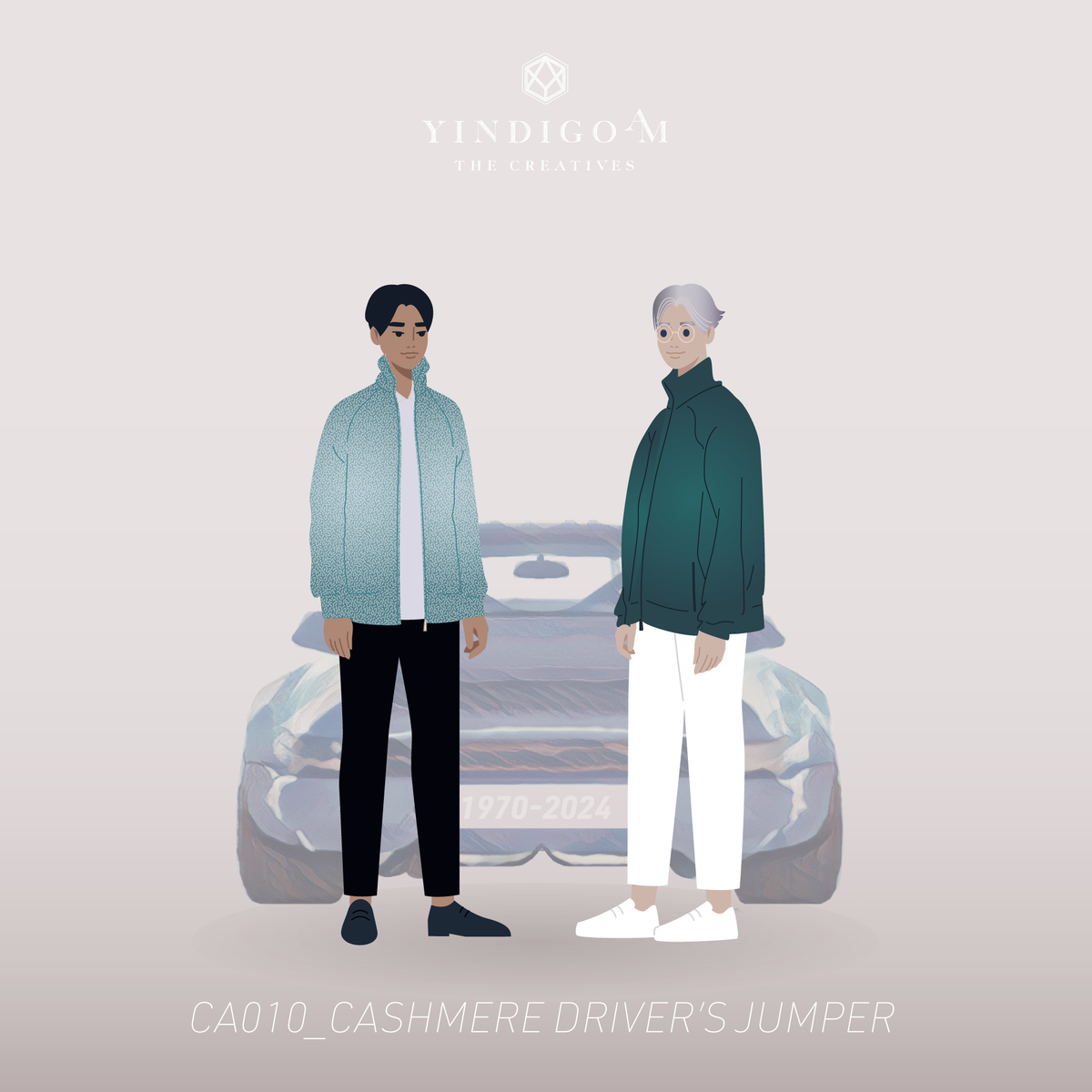 CA010_CASHMERE DRIVER'S JUMPER | YINDIGO A M