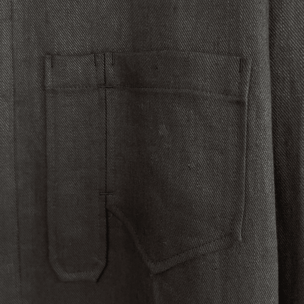 LT001_LINEN RAILWAY COAT | YINDIGO A M